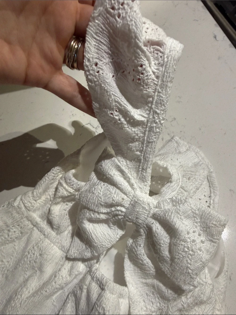 Toddler Girls' White Eyelet Ruffle Sundress 3T
